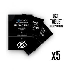 Laminas de proteccion frontales qcharx tablet privacidad qx1 5 unidades