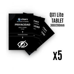 Laminas de proteccion frontales qcharx tablet privacidad qx1 lite 5 unidades