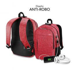 Mochila subblim urban lock backpack para portatil 16pulgadas rojo
