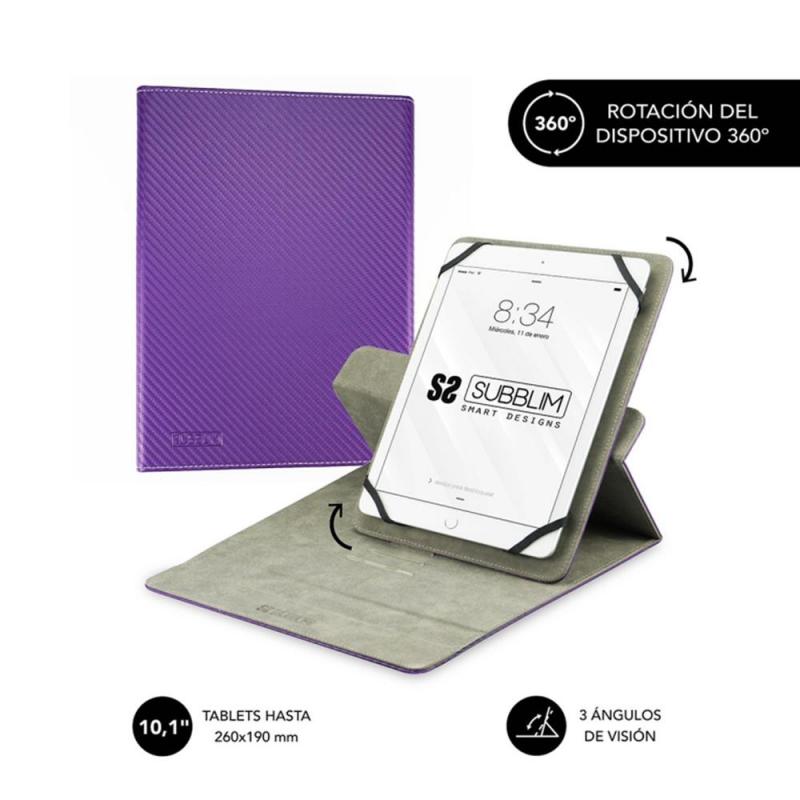 Funda subblim rotate 360 executive case para tablet 10.1pulgadas purpura