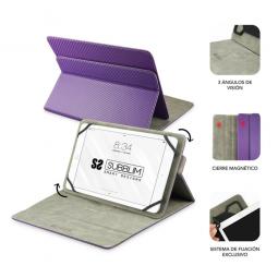 Funda subblim rotate 360 executive case para tablet 10.1pulgadas purpura