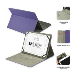 Funda subblim clever stand case para tablet 10.1pulgadas purpura