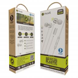Muvit for charge auriculares estéreo m32 tipo c magnéticos blancos