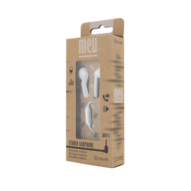 Muvit auriculares estéreo meu 3.5mm blanco