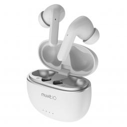 Muvit io auriculares smart true wireless enc - anc (cancelación activa de ruido) blanco