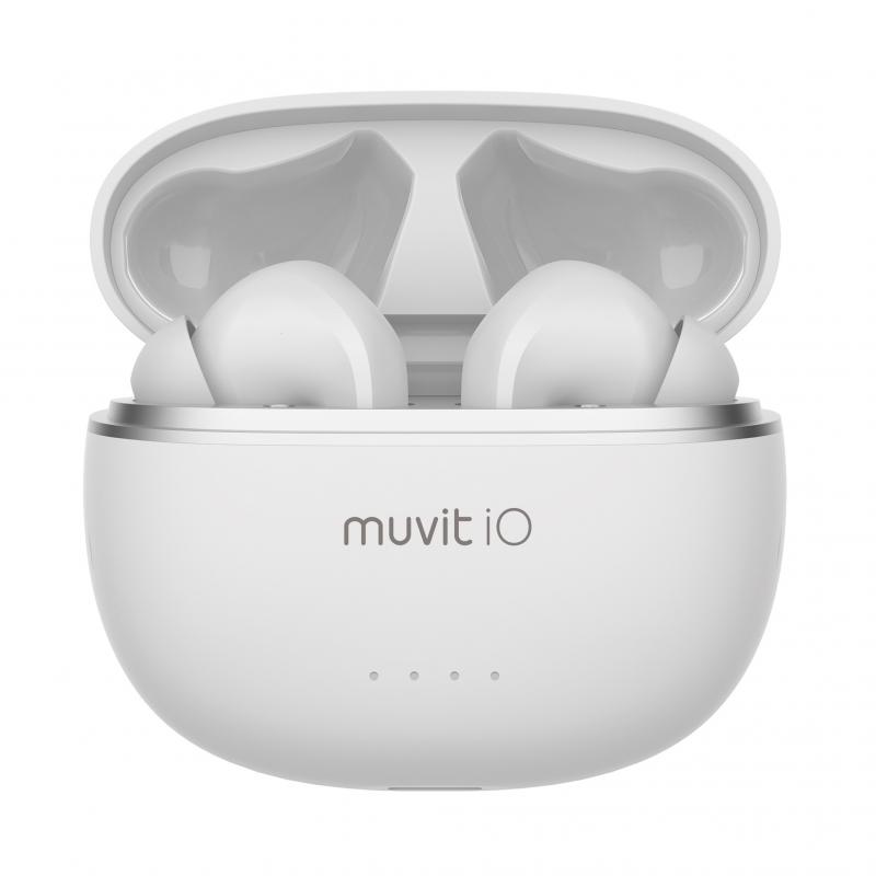 Muvit io auriculares smart true wireless enc - anc (cancelación activa de ruido) blanco