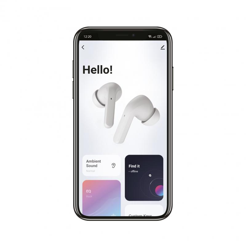 Muvit io auriculares smart true wireless enc - anc (cancelación activa de ruido) blanco