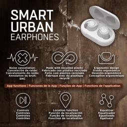 Muvit io auriculares smart true wireless urban enc blanco