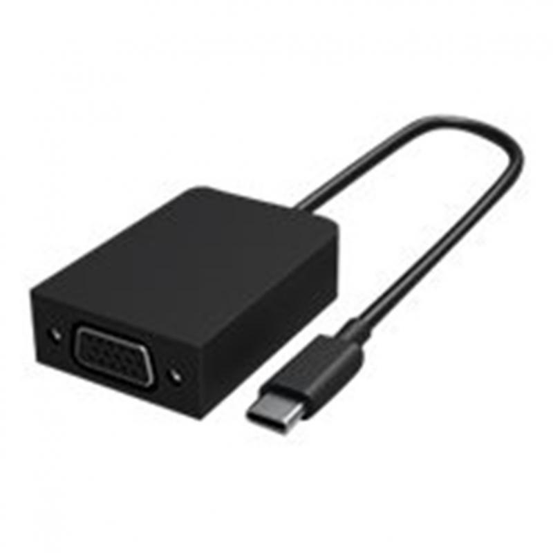 Adaptador usb tipo c a vga microsoft surface macho - hembra -  negro