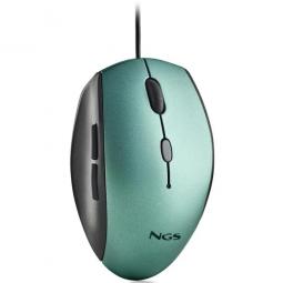 Raton ngs wired ergo silent mouse azul
