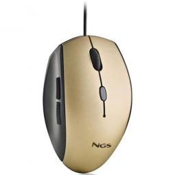 Raton ngs wired ergo silent mouse oro