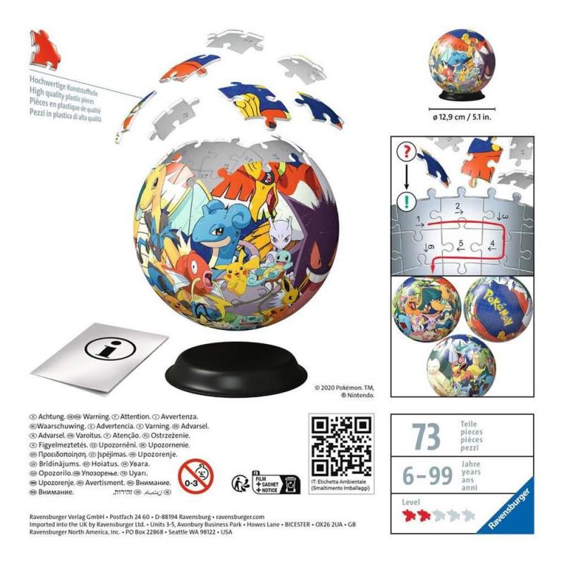 Puzzle 3d ravensburger puzzle ball pokemon