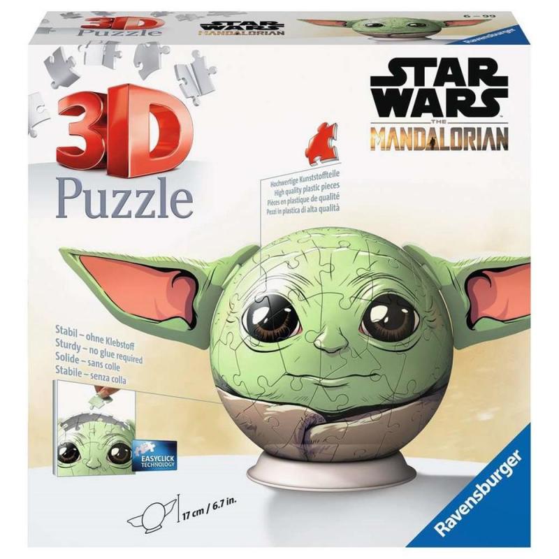 Puzzle 3d ravensburger grogu -  con orejas