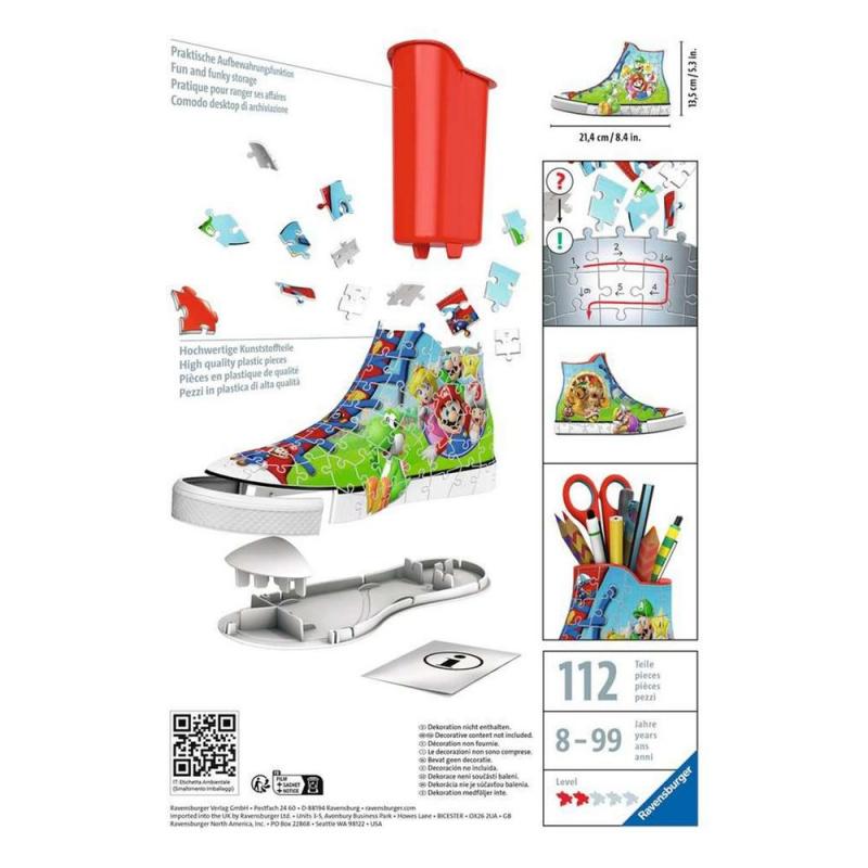 Puzzle 3d ravensburger sneaker -  super mario