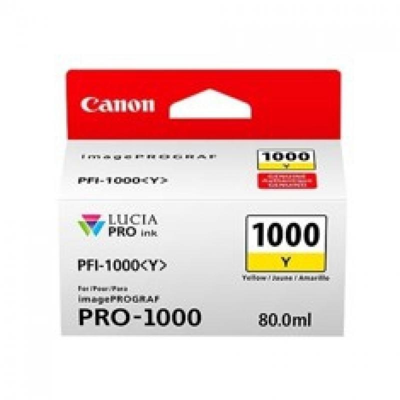 Cartucho tinta canon pfi - 1000y amarillo pro - 1000 - Imagen 1