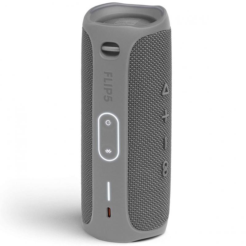 Altavoz bluetooth jbl flip 5 grey - 20w rms -  ipx7 - bateria 4800mah - manos libres - gris