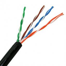 Bobina cable red utp cat5e rj45 nanocable 305m rigido -  awg24 -  exterior negro