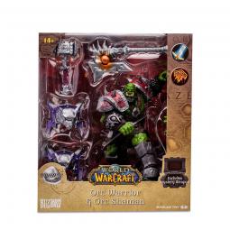 Figura mcfarlane toys world of warcraft orc warrior & orc shaman 15cm