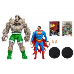 Pack 2 figuras mcfarlane toys dc multiverse superman vs. doomsday