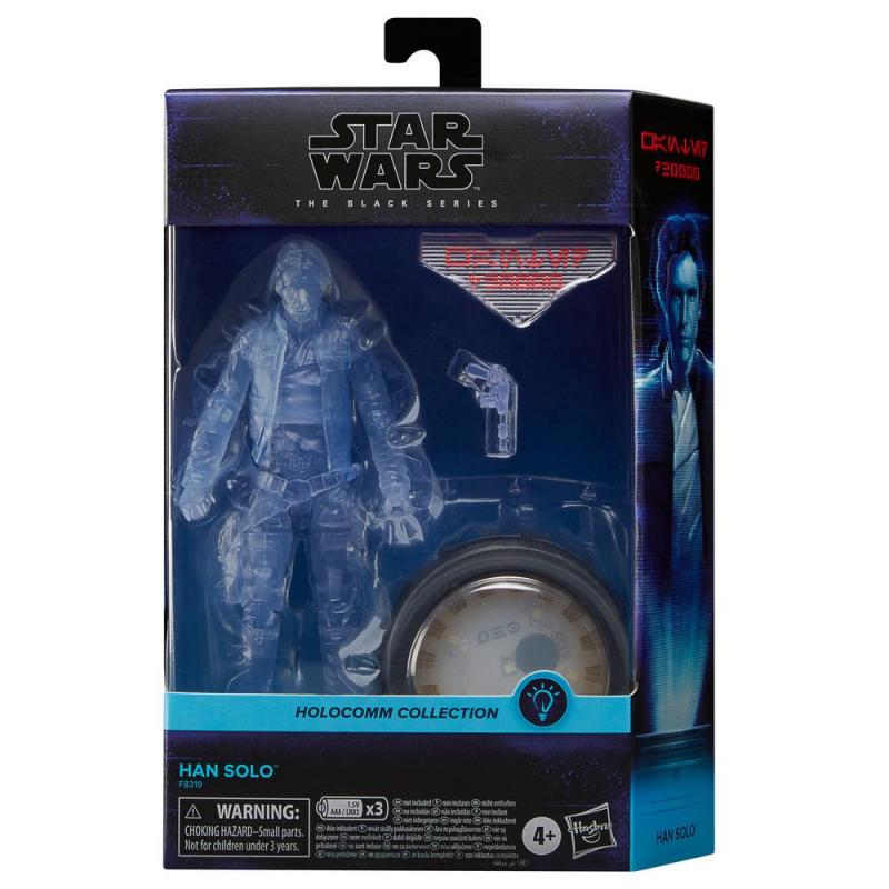 Figura hasbro star wars the black series holocomm collection han solo