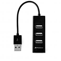 Hub usb portatil phoenix 4 puertos usb 2.0 cable conector usb flexible diseño compacto