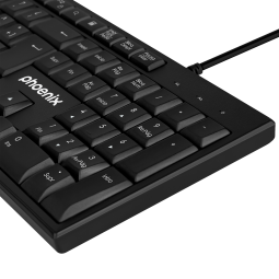 Phoenix k100 teclado multimedia usb negro qwerty oficina