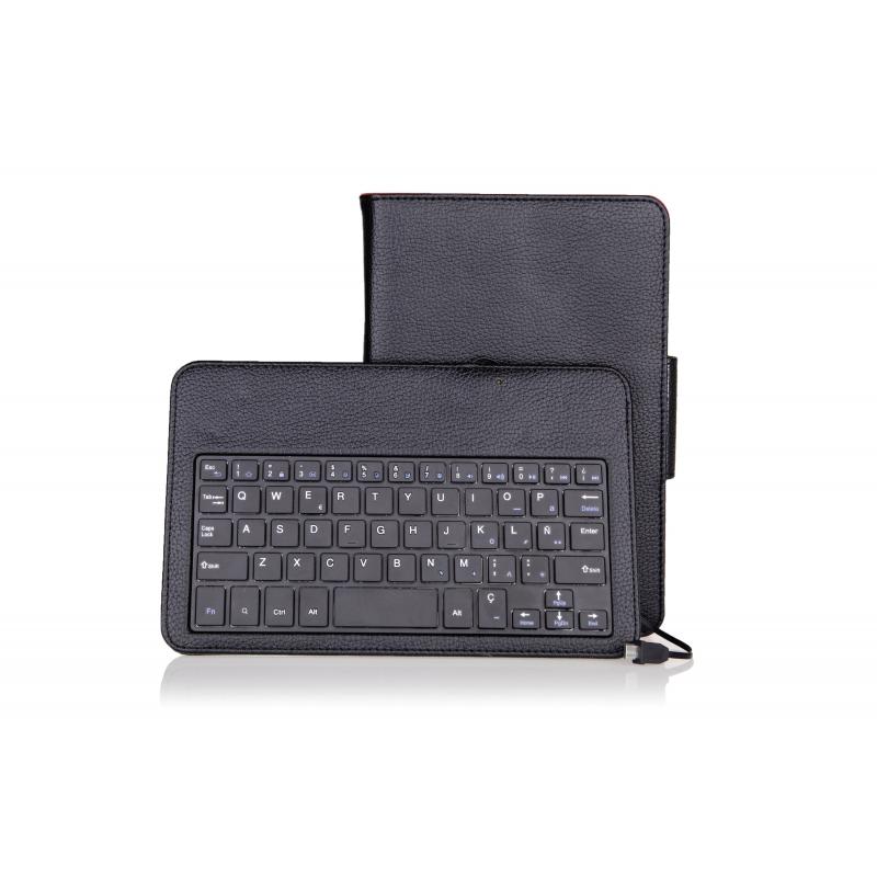 Funda para tablet phoenix hasta 8 pulgadas teclado bluetooth universal