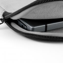 Funda maletin neopreno phoenix para portátil o tablet hasta 16pulgadas interior terciopelo gris
