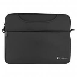 Funda maletin neopreno phoenix para portátil o tablet hasta 16pulgadas interior terciopelo negra