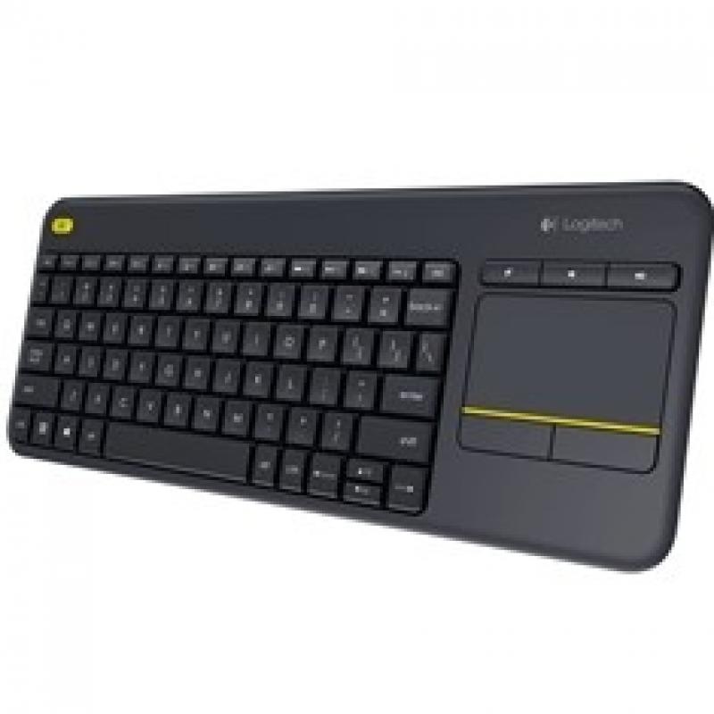 Teclado logitech k400 plus touch keyboard negro wireless inalambrico - Imagen 1