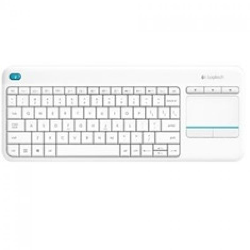 Teclado logitech k400 plus touch keyboard blanco wireles - Imagen 1