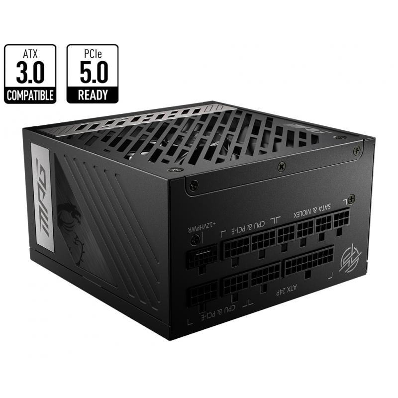 Fuente de alimentacion atx 850w msi mpg a850g pcie5 80+ gold - full modular - 2xcpu 8p