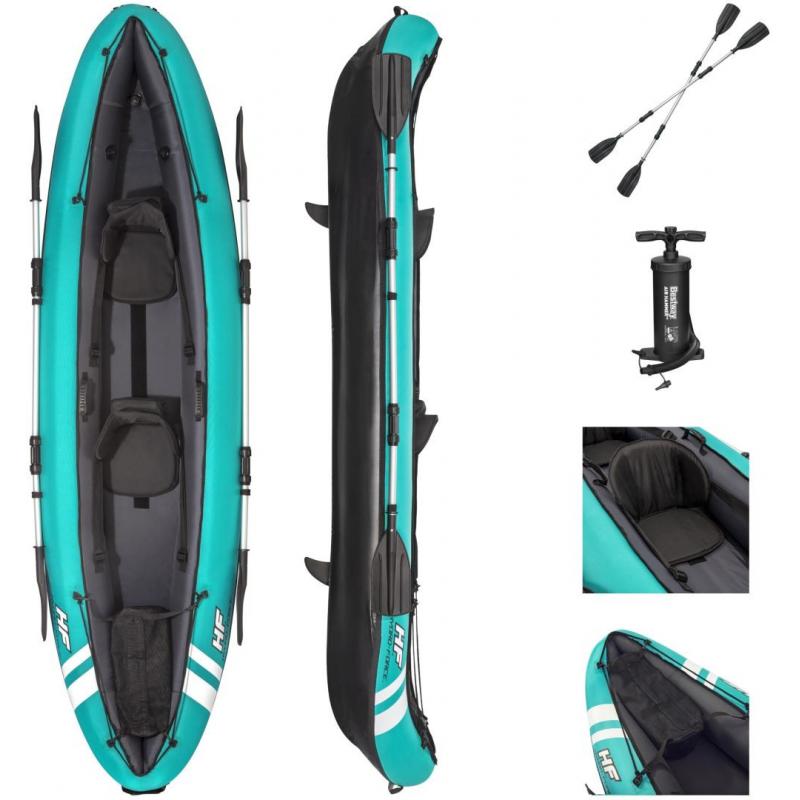 Bestway 65052 -  kayak ventura hydro - force x2 con remos para dos personas 330 x 94 x 48 cm