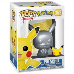 Funko pop jumbo pokemon s6 pikachu plateado efecto metalico 10pulgadas edicion especial exclusivo 59873