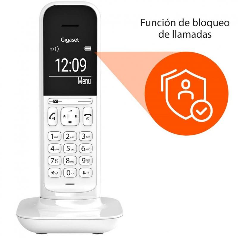 Telefono fijo inalambrico gigaset cl390 blanco