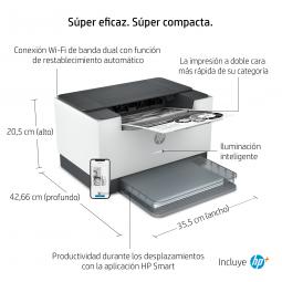 Impresora hp laser monocromo laserjet m209dwe hp+ a4 -  29ppm -  usb -  red -  wifi -  duplex