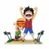 Figura banpresto one piece world collectable log stories monkey.d.luffy & nami 7cm