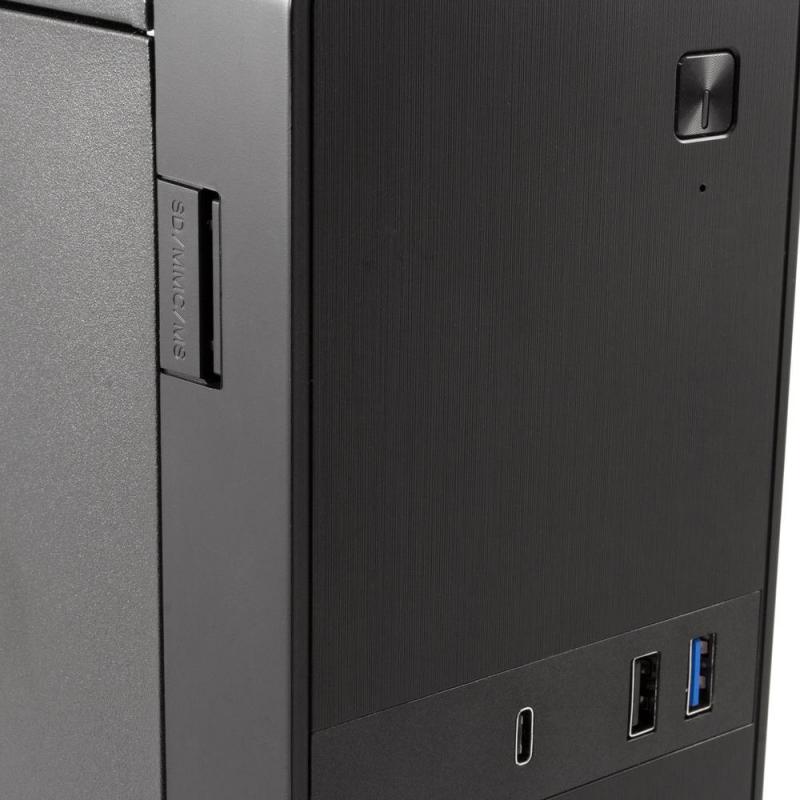 Caja ordenador sobremesa coolbox microatx slim t310 usb - c  lector de tarjetas fuente sfx 300w bronze incluida