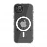 Funda muvit recycletek magsafe shockproof 3m para apple iphone 14 plus transparente - negra