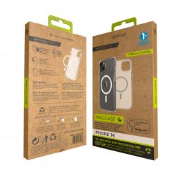 Funda muvit recycletek magsafe para apple iphone 14 transparente