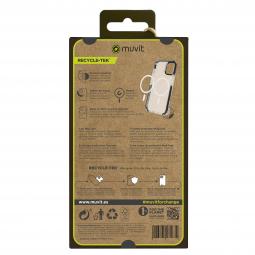 Funda muvit recycletek magsafe shockproof 3m para apple iphone 15 pro max transparente - negra