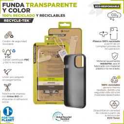 Funda muvit recycletek para apple iphone 15 pro transparente