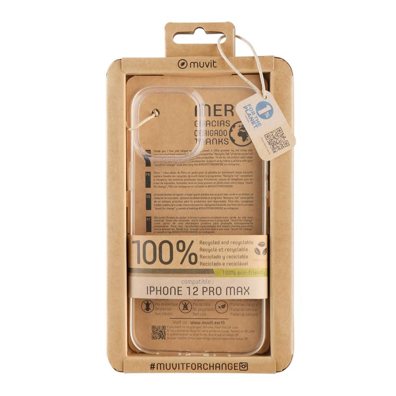 Funda muvit recycletek para apple iphone 12 pro max transparente