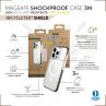 Funda muvit recycletek magsafe shockproof 3m para apple iphone 14 pro max transparente - negra