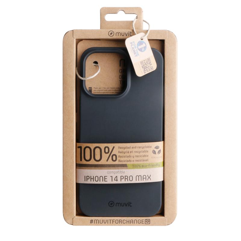 Funda muvit recycletek para apple iphone 14 pro max negra