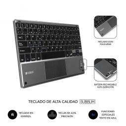 Funda + teclado subblim keytab pro para tablet 9.6pulgadas - 11pulgadas negro