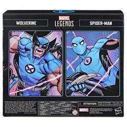 Pack 2 figuras hasbro marvel legends series los 4 fantasticos wolverine & spider - man