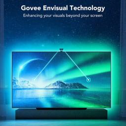 Tira led govee envisual tv backlight t2 h605c 55pulgadas - 65pulgadas - rgbic -  4 modos -  doble camara -  hasta 5 dispositivos