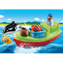 Playmobil 1.2.3 pescador con bote - Imagen 1