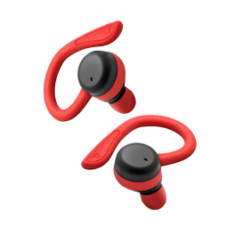 Auriculares deportivos spartan bluetooth 5.3 manos libres accesorios intercambiables detalles en rojo